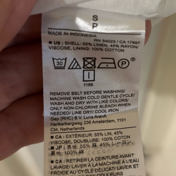 Banana Republic White Off-Shoulder Tie Front Linen Blend Sundress Small - Picture 8 of 8